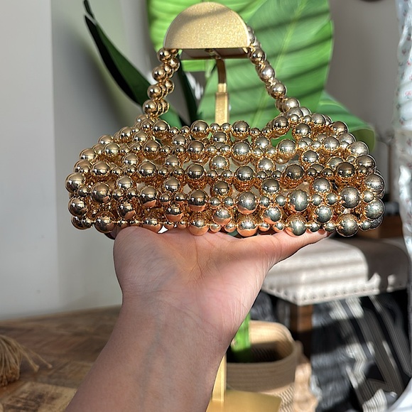 NWT🟡🟡🟡⭐️Gold Bauble Bag🌟🟡🟡🟡 - Picture 3 of 8